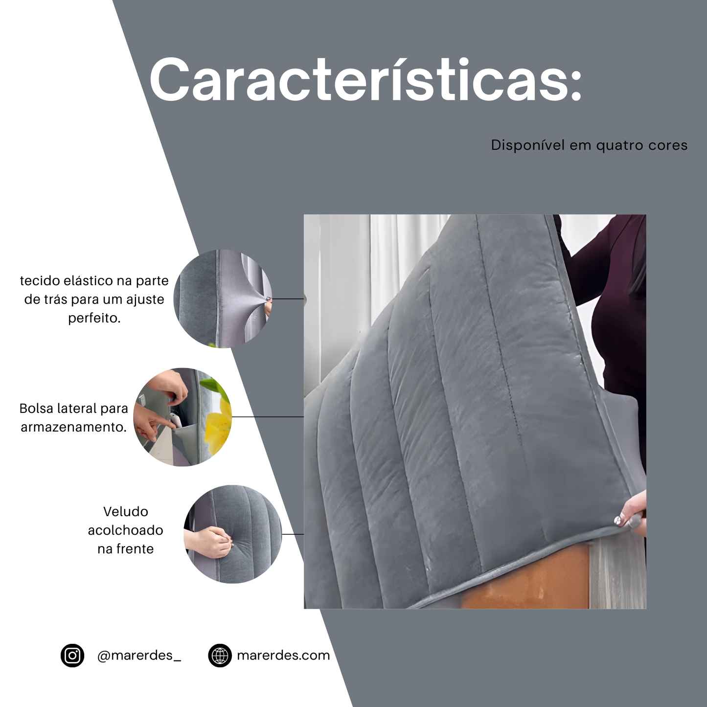 Capa Marerdes de Veludo – Prática, elegante e super fácil de aplicar.